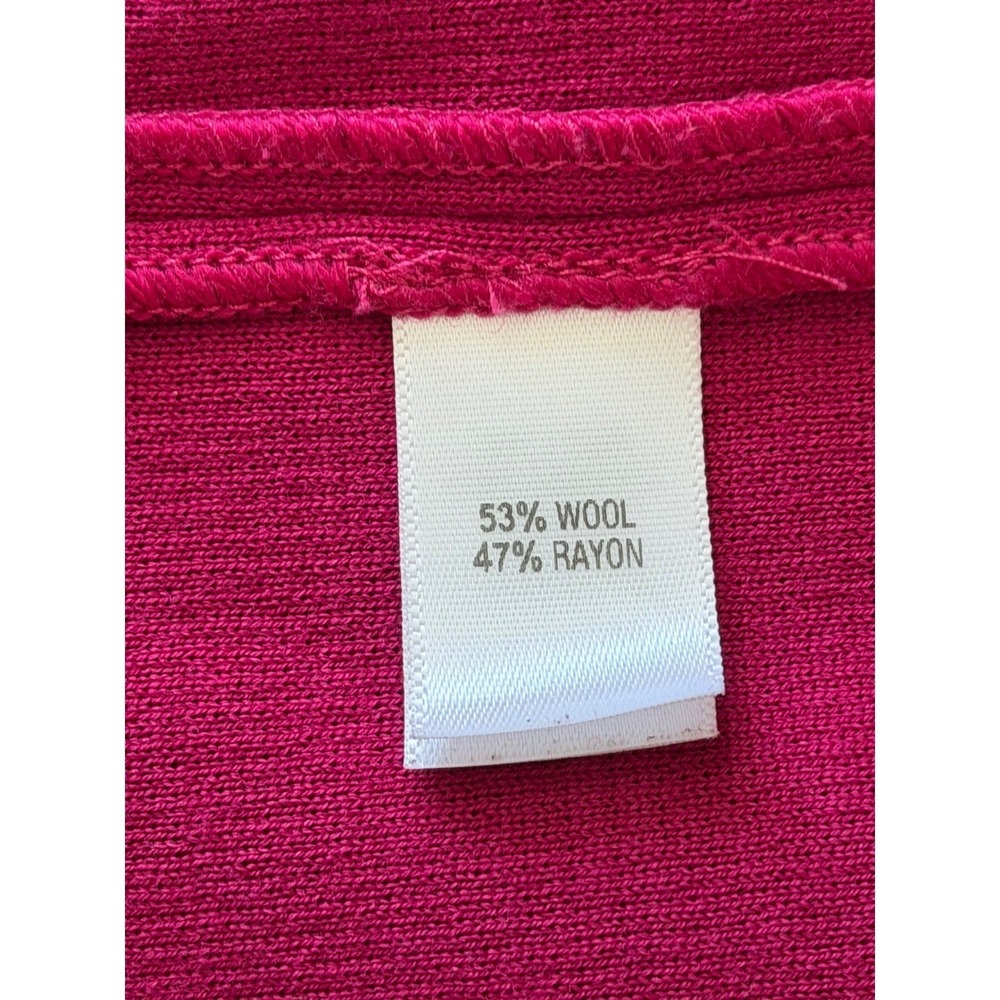 St John Knit Blazer Jacket 8 Pink Magenta Wool Blend Structured Career Luxury - Picture 6 of 6